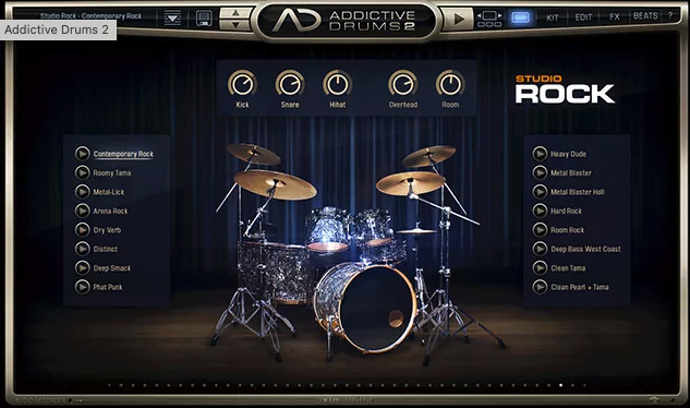 XLN Audio Addictive Drums 2 Studio Rock ADPak